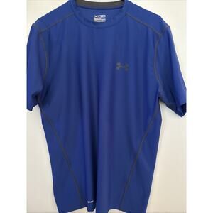 Under Armour - Men’s Tech Heat Gear, Fitted, Blue Training Shirt, Large